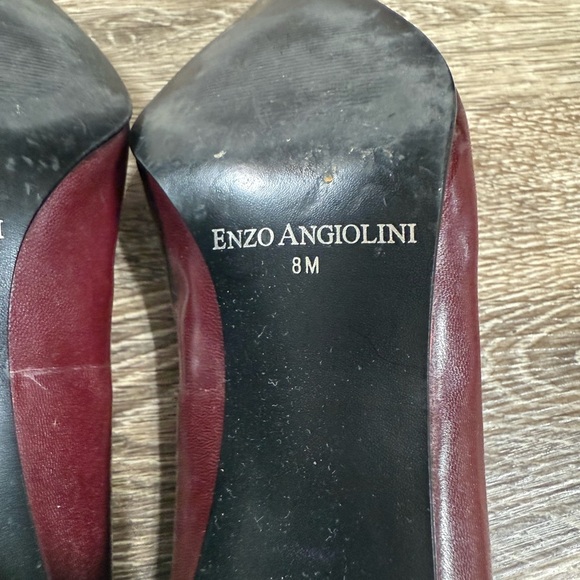 Enzo Angiolini Womens 8M Pumps Burgundy 3-inch Heel Pointed Toe Preppy Academia - Picture 2 of 8